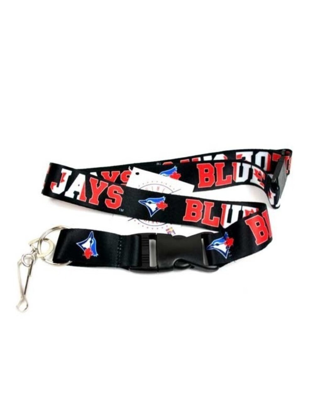 Toronto Blue Jays with Maple Leaf Flag Lanyard Keychain Canada MLB W/Clip New